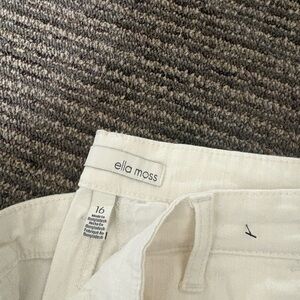 Ella Moss Wide Leg Crop Pants in Cream